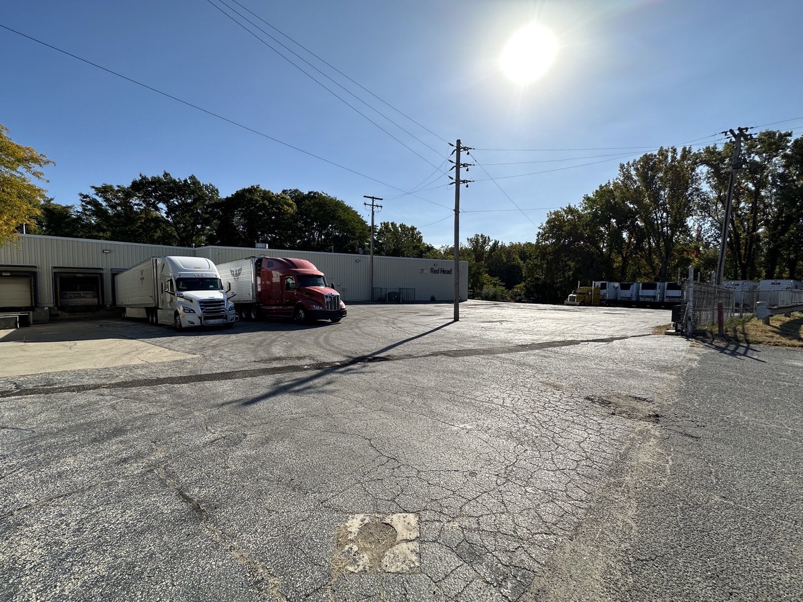 Freight staged at the DSR Freight Systems facility